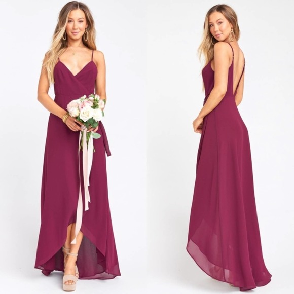 Show Me Your MuMu Dresses & Skirts - Show me your mumu Mariah wrap merlot chiffon dress